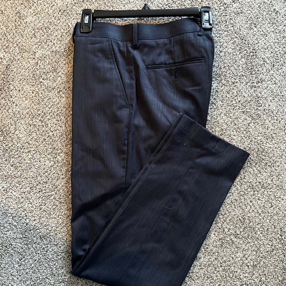 J Ferrar Pinstripe navy blue dress pants 32x30